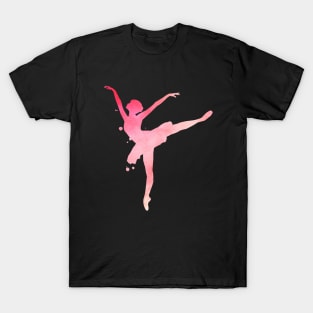 Pink Ballerina Sillhouette T-Shirt